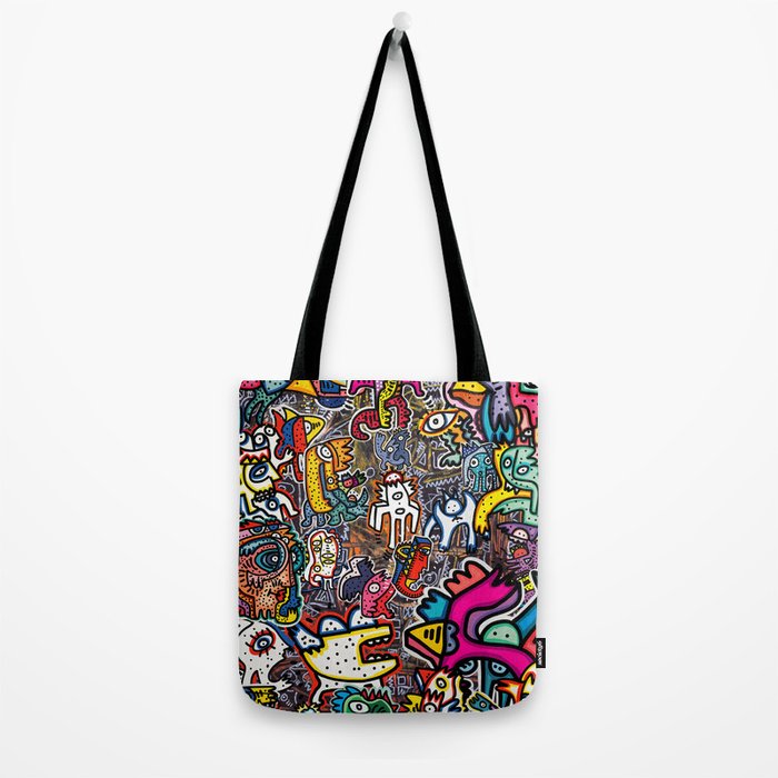 Stickers Attack Street Art Graffiti Tote Bag Gallery Image 2