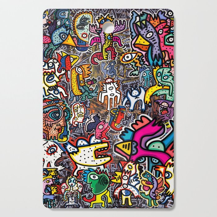 Stickers Attack Street Art Graffiti Cutting Board Gallery Image 1