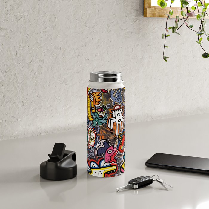 Stickers Attack Street Art Graffiti Water Bottle Gallery Image 4