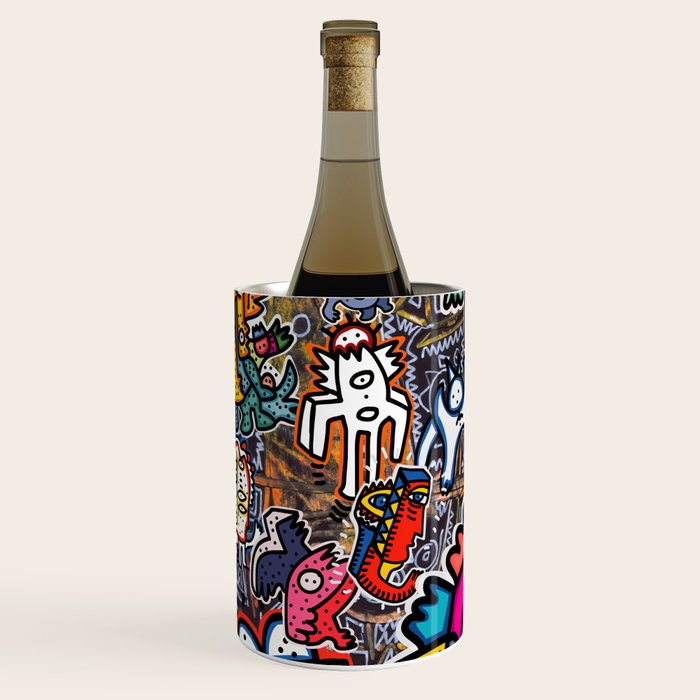 Stickers Attack Street Art Graffiti Wine Chiller Gallery Image 1