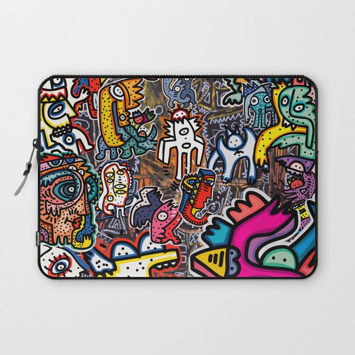 Stickers Attack Street Art Graffiti Laptop Sleeve Gallery Image 1