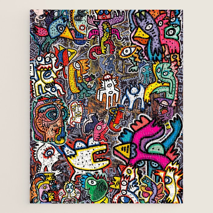 Stickers Attack Street Art Graffiti Jigsaw Puzzle Gallery Image 1