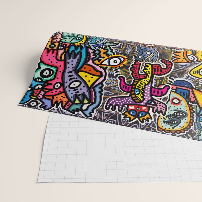 Stickers Attack Street Art Graffiti Wrapping Paper Gallery Image 2