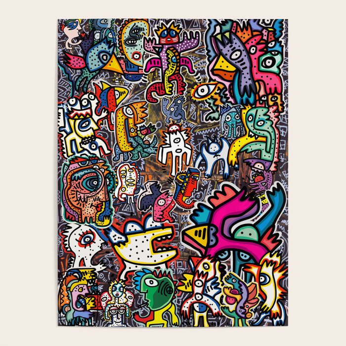 Stickers Attack Street Art Graffiti Poster Gallery Image 1