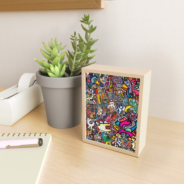 Stickers Attack Street Art Graffiti Mini Art Print Gallery Image 2