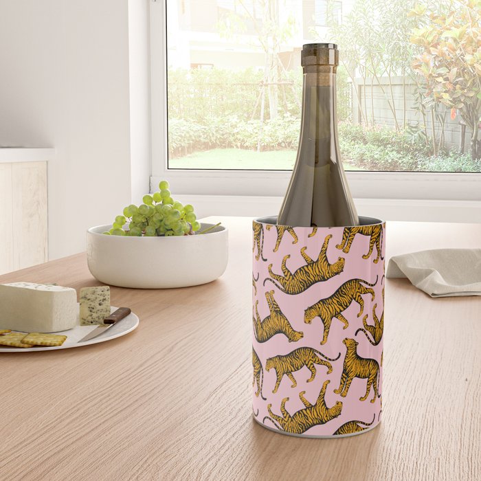 Tigers (Pink and Marigold) Wine Chiller Gallery Image 4