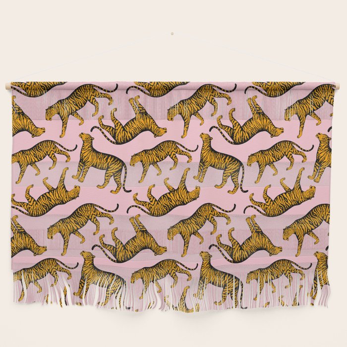 Tigers (Pink and Marigold) Wall Hanging Gallery Image 1