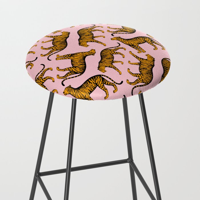 Tigers (Pink and Marigold) Stool Gallery Image 2