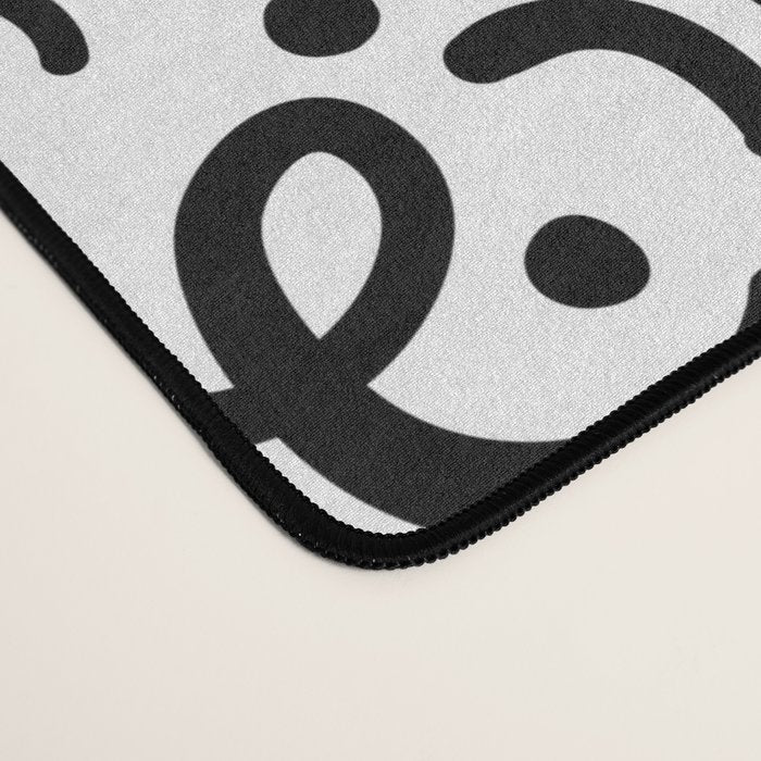 Fun black line doodle art pattern Desk Mat Gallery Image 4