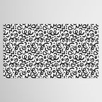 Fun black line doodle art pattern Tablecloth Gallery Image 2