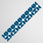Mid Century Modern Blue Square Table Runner Gallery Image 3