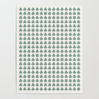 Clovers XXXII Sage Green Botanical Pattern Poster Gallery Image 4