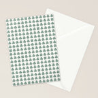 Clovers XXXII Sage Green Botanical Pattern Stationery Card Gallery Image 2