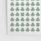 Clovers XXXII Sage Green Botanical Pattern Poster Gallery Image 3