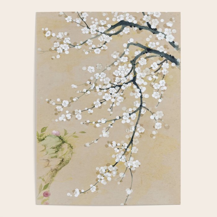 Ume flower painting,korean painting. chinoiserie. Poster Gallery Image 4