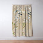Ume flower painting,korean painting. chinoiserie. Window Curtain Gallery Image 3
