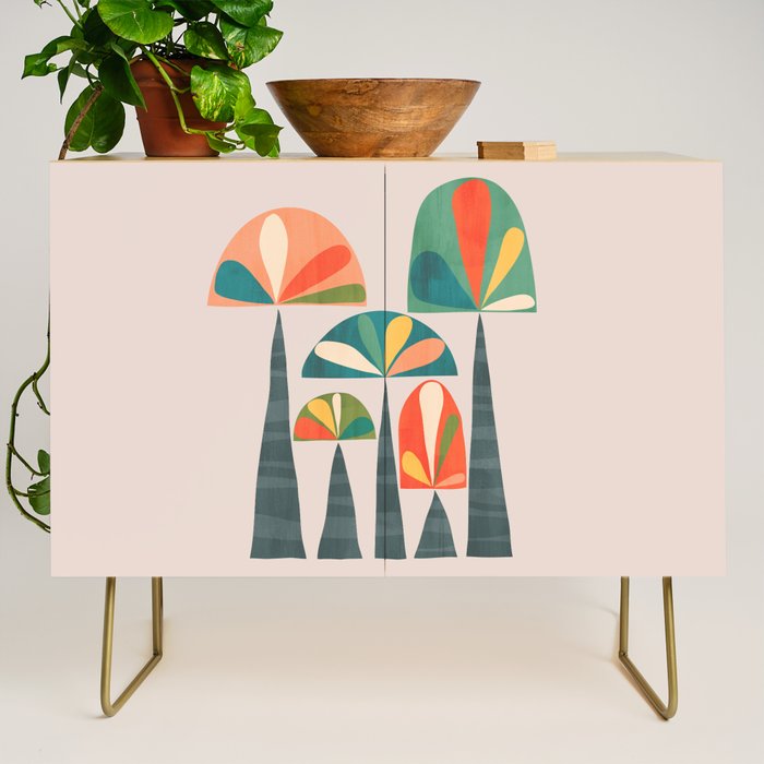 Quirky retro palm trees Credenza Gallery Image 1
