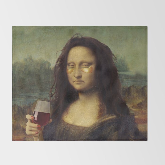 Drunk Lisa Throw Blanket Gallery Image 2