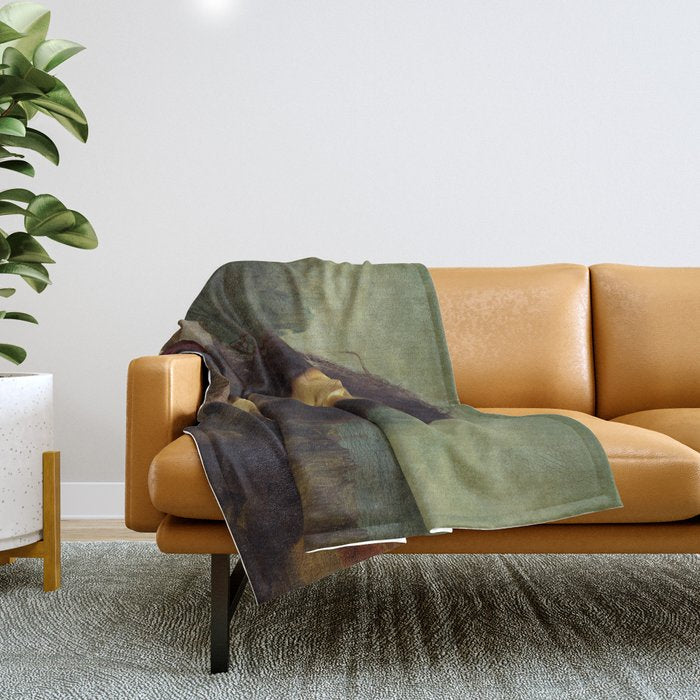 Drunk Lisa Throw Blanket Gallery Image 1