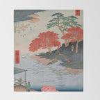 Inside Akiba Shrine Vintage Ukiyo-e Japanese Art Throw Blanket Gallery Image 2