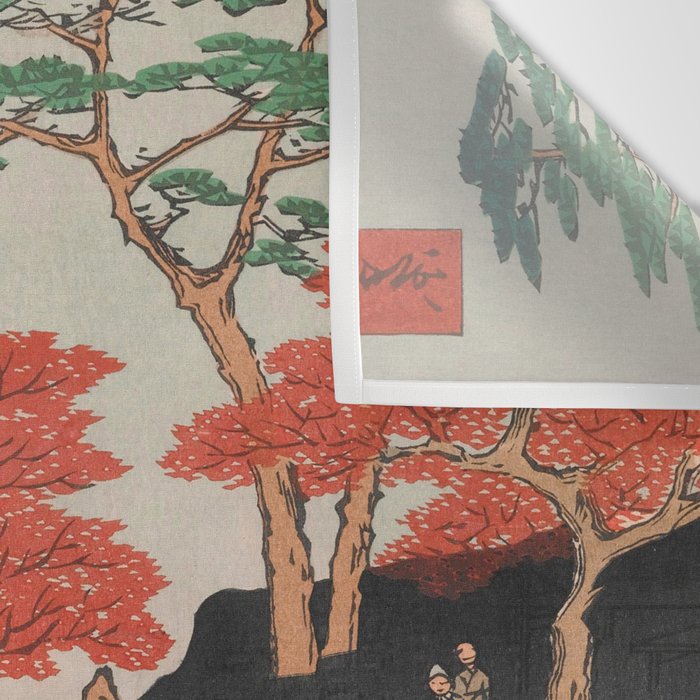 Inside Akiba Shrine Vintage Ukiyo-e Japanese Art Wall Tapestry Gallery Image 3