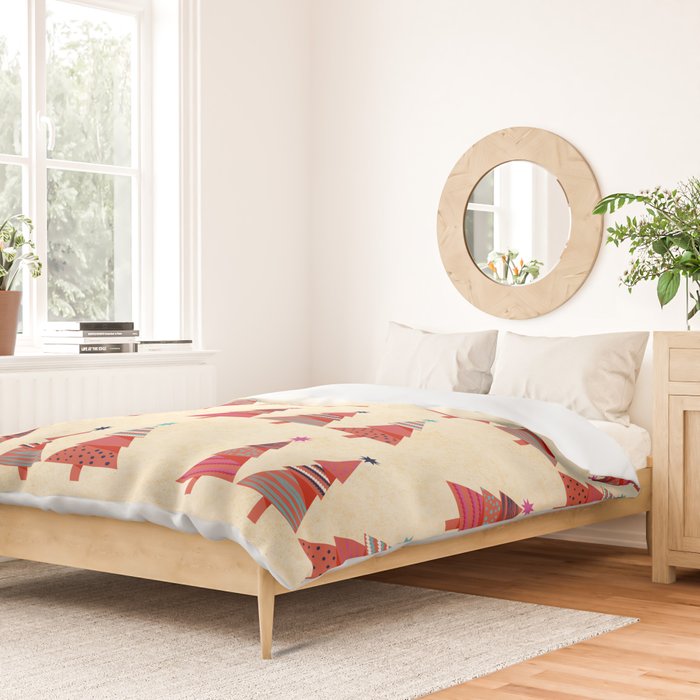 Three Christmas Trees Duvet Cover Gallery Image 2