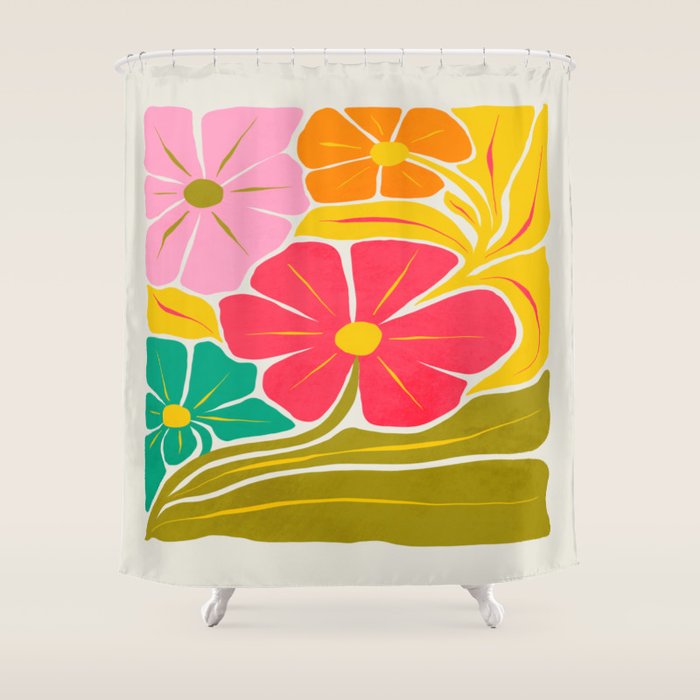 French Bouquet: Les Fleurs | Flower Market 01 | Spring Summer 23 Shower Curtain Gallery Image 1