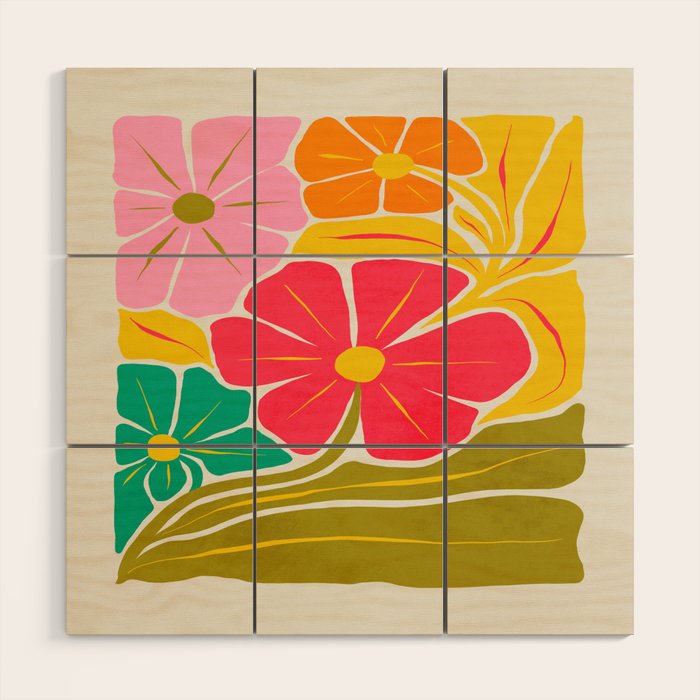 French Bouquet: Les Fleurs | Flower Market 01 | Spring Summer 23 Wood Wall Art Gallery Image 1