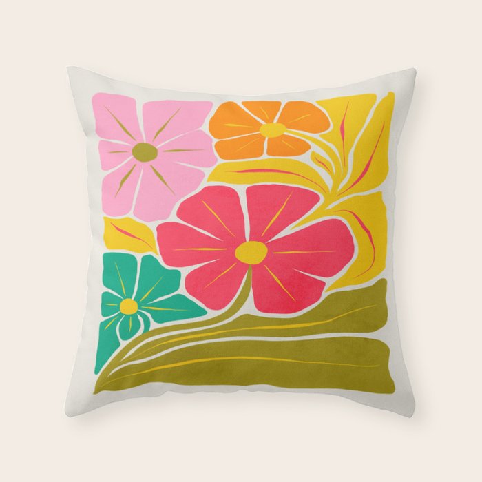 French Bouquet: Les Fleurs | Flower Market 01 | Spring Summer 23 Throw Pillow Gallery Image 6