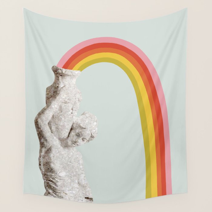 Rainbow Statue Wall Tapestry Gallery Image 1