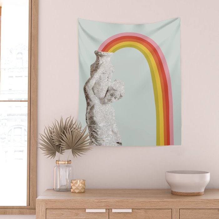 Rainbow Statue Wall Tapestry Gallery Image 2