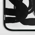 Swirl Black & White Minimalist Abstract Mid century Ink Art Dark Brush Strokes Laptop Sleeve Gallery Image 3