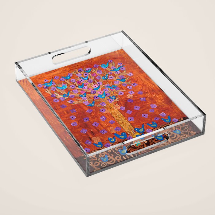 Rust Tree of Life by Gert Mathiesen Acrylic Tray Gallery Image 1