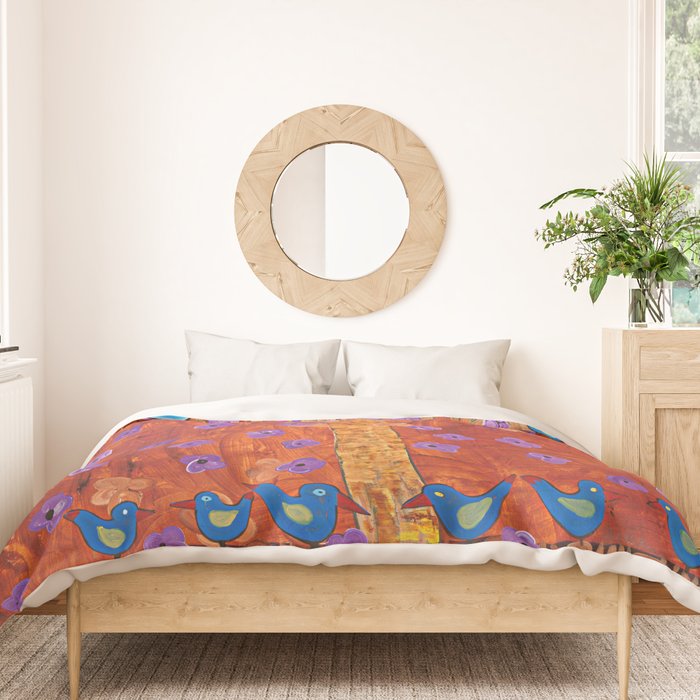 Rust Tree of Life by Gert Mathiesen Duvet Cover Gallery Image 3