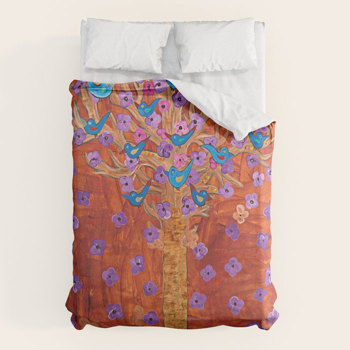 Rust Tree of Life by Gert Mathiesen Duvet Cover Gallery Image 6