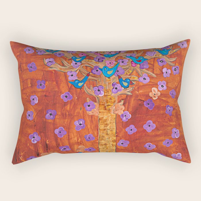 Rust Tree of Life by Gert Mathiesen Rectangular Pillow Gallery Image 2