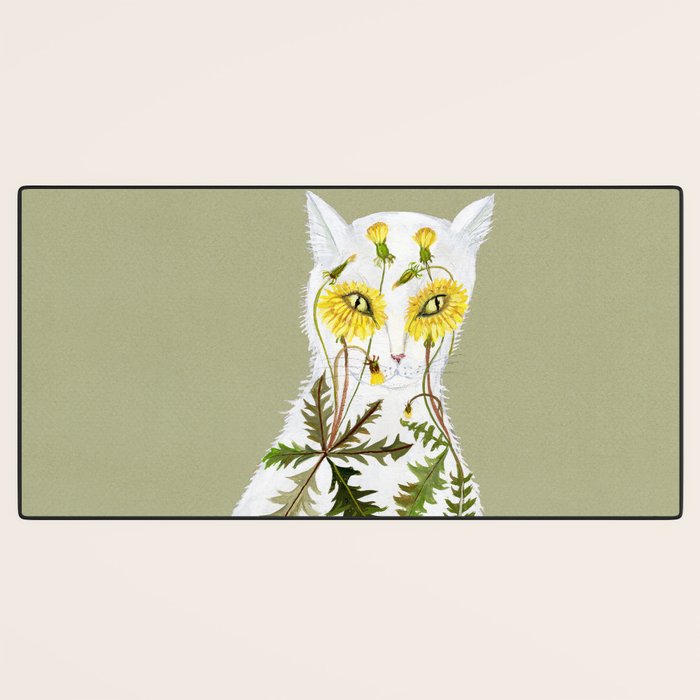 Dandelion Cat Desk Mat Gallery Image 3