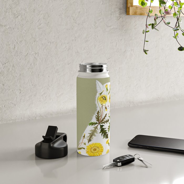Dandelion Cat Water Bottle Gallery Image 4