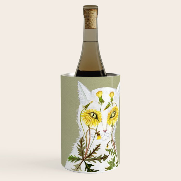 Dandelion Cat Wine Chiller Gallery Image 1