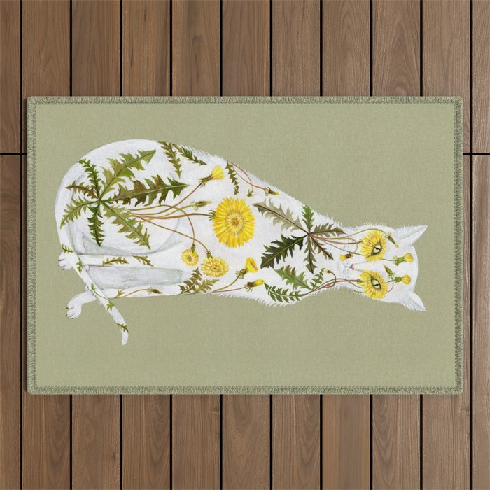 Dandelion Cat Outdoor Rug Gallery Image 1