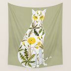 Dandelion Cat Wall Tapestry Gallery Image 4