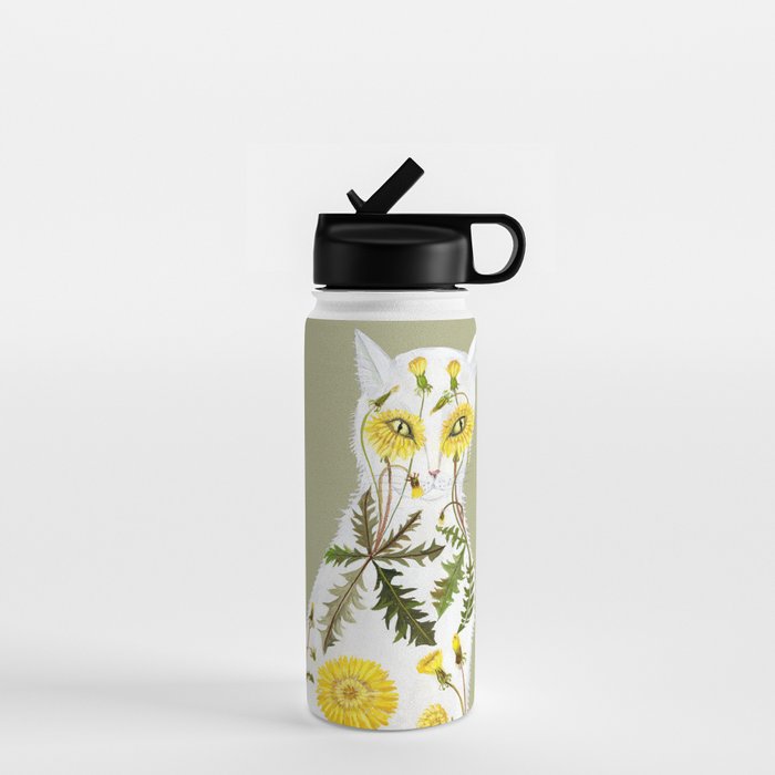 Dandelion Cat Water Bottle Gallery Image 1