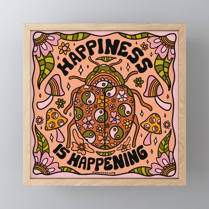 Happiness is Happening Mini Art Print Gallery Image 1