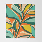 Garden Festival - Abstract Botanical Series Throw Blanket Gallery Image 2