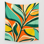 Garden Festival - Abstract Botanical Series Wall Tapestry Gallery Image 4