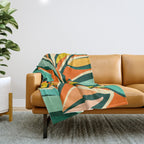 Garden Festival - Abstract Botanical Series Throw Blanket Gallery Image 1