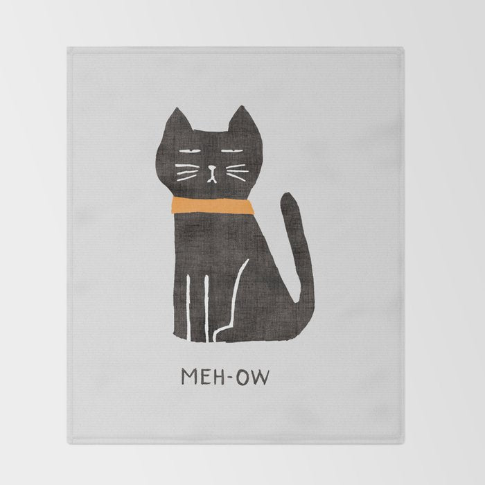 Meh-ow Throw Blanket Gallery Image 2