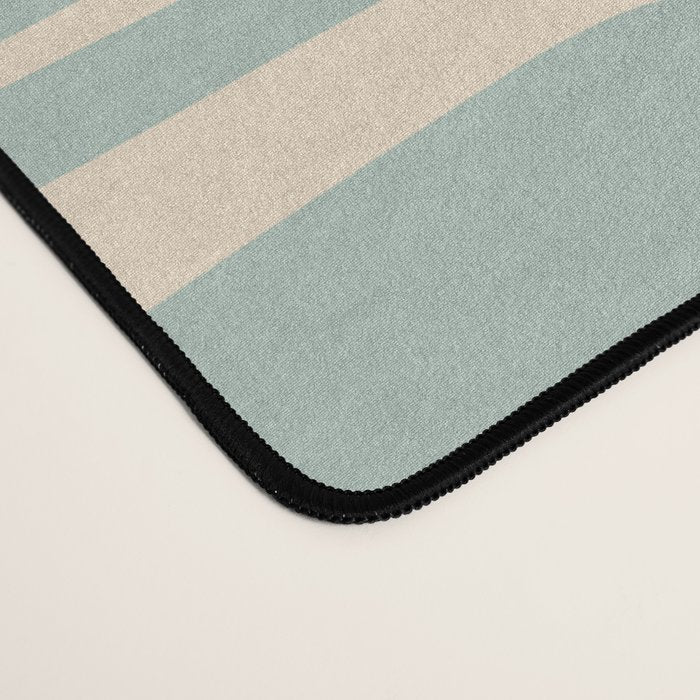 Mid Century Modern Piquet Multi Geometric Pattern in Light Celadon Teal Desk Mat Gallery Image 4