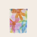 Sunny Day Bold Abstract Florals Multicolor Cheerful Summer Pattern Wall Hanging Gallery Image 1