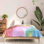 Sunny Day Bold Abstract Florals Multicolor Cheerful Summer Pattern Comforter Gallery Image 3